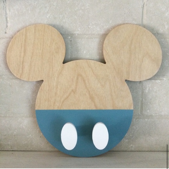 DISNEY Mickey Mouse Wall Hooks Wooden Wall Mount - NWT - Picture 7 of 9